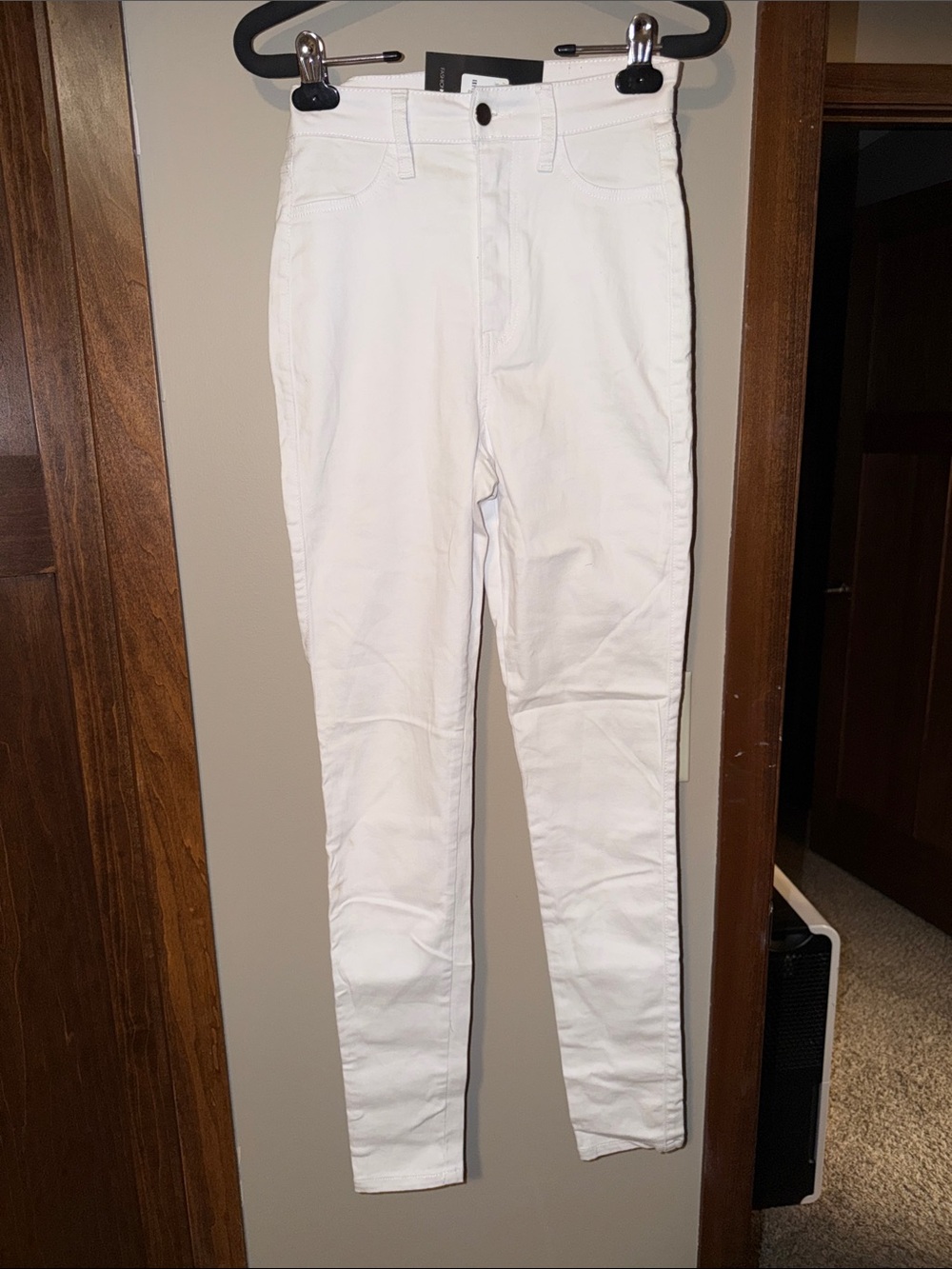 Fashion Nova White High-Rise Skinny Jeans